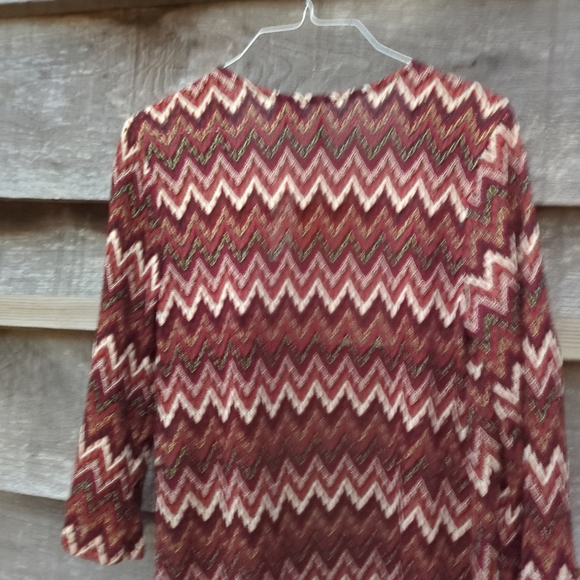 New Directions NWT Open Front Topper Sleeved Cape Women's Sz. S Print 3/4 Sleeve - Picture 13 of 14